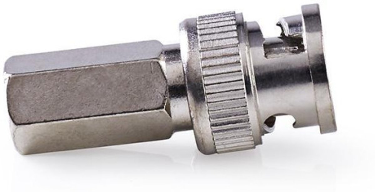 Nedis - Nedis CVVC01910ME Bnc-connector Mannelijk Voor 6,8mm-coaxkabels 25 Stuks Metaal - 30 Dagen Niet Goed Geld Terug