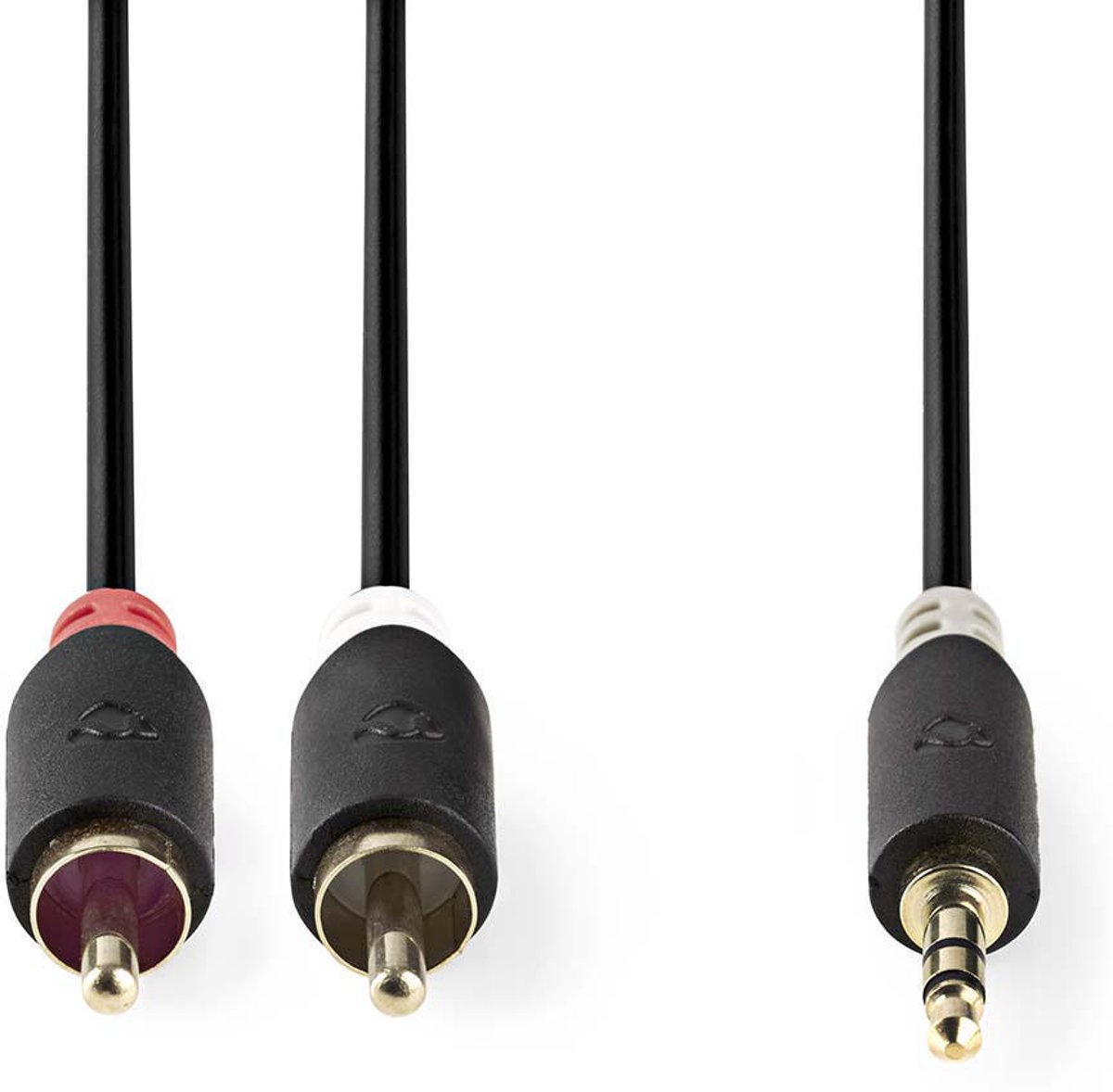 Nedis 3,5mm Jack - Tulp stereo audio kabel - zwart - 1 meter