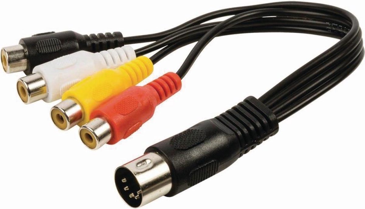 Nedis Adapter kabel DIN 5pins mannelijk - 2x 2RCA vrouwelijk - 0,20 meter