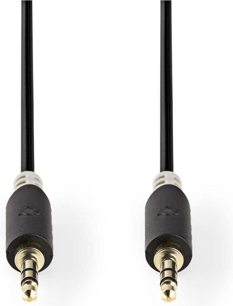 Nedis CABP22000AT10 Stereo Audiokabel 3,5 Mm Male - 3,5 Mm Male 1,0 M Antraciet