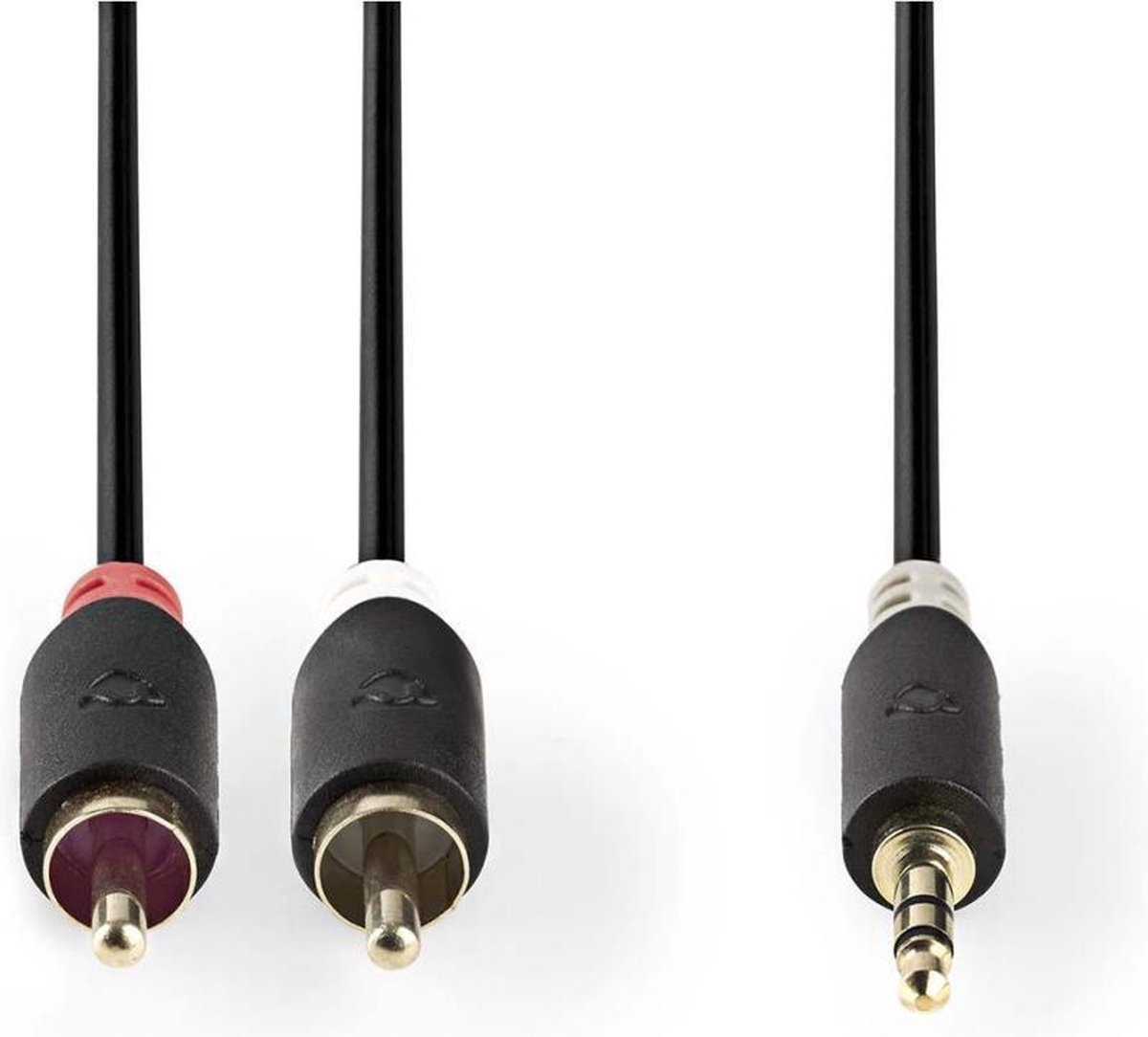 Nedis CABP22200AT30 Stereo Audiokabel 3,5 Mm Male - 2x Rca Male 3,0 M Antraciet