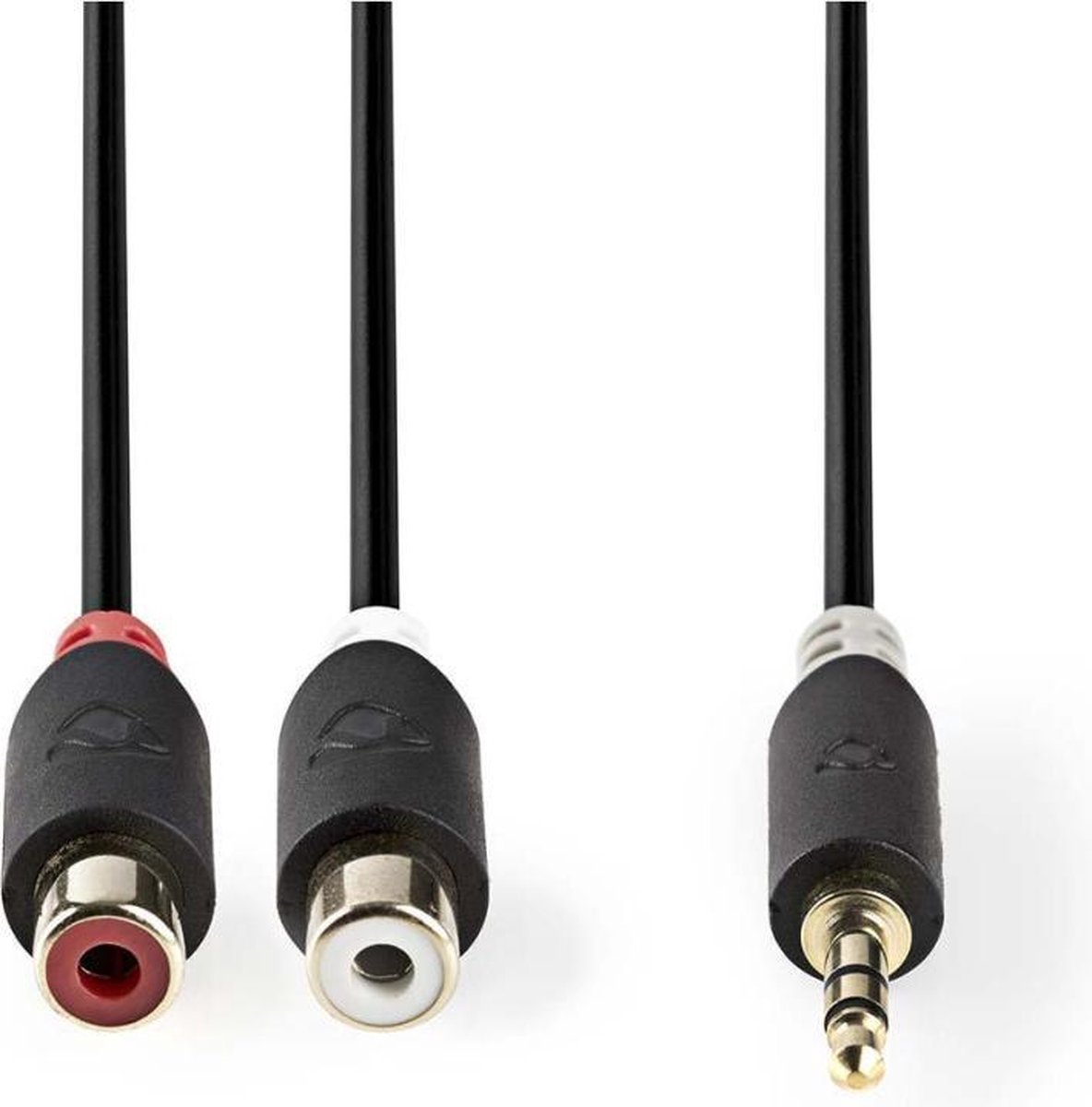 Nedis CABP22250AT02 Stereo Audiokabel 3,5 Mm Male - 2x Rca Female 0,2 M Antraciet