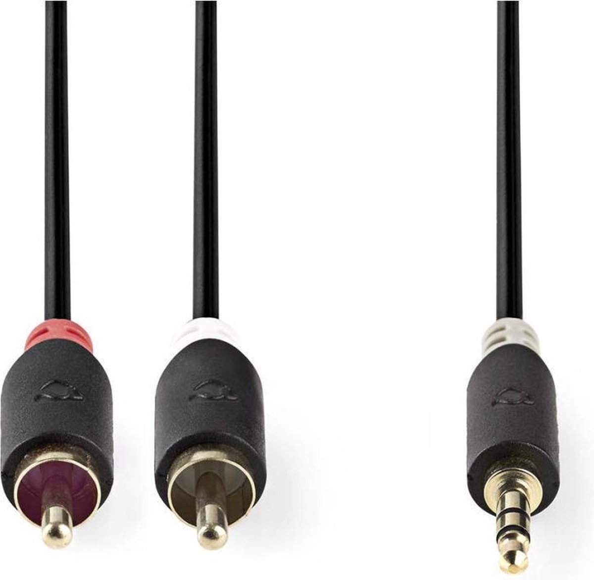 Nedis CABW22200AT05 Stereo Audiokabel 3,5 Mm Male - 2x Rca Male 0,5 M Antraciet