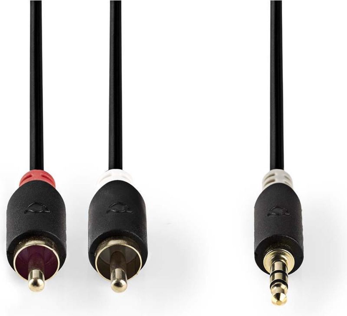 Nedis CABW22200AT30 Stereo Audiokabel 3,5 Mm Male - 2x Rca Male 3,0 M Antraciet