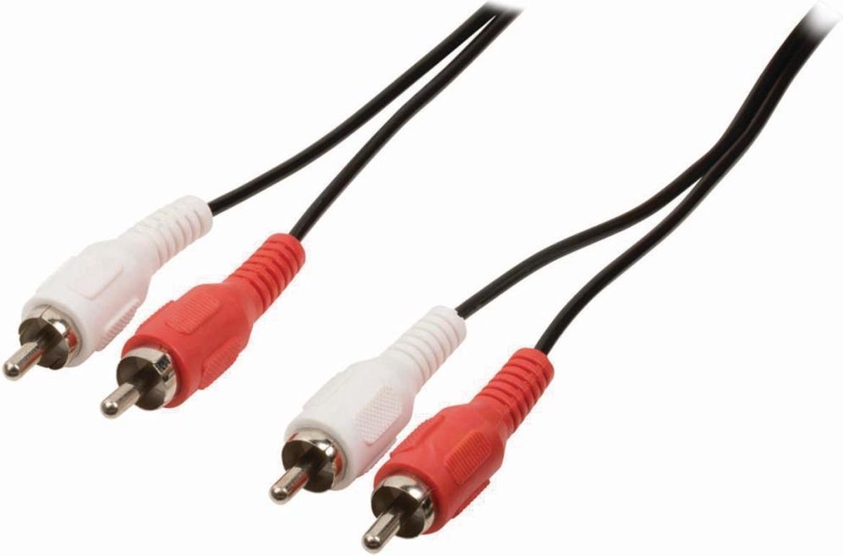 Nedis CAGB24200BK20 Stereo-audiokabel 2x Rca Male - 2x Rca Male 2,0 M Zwart