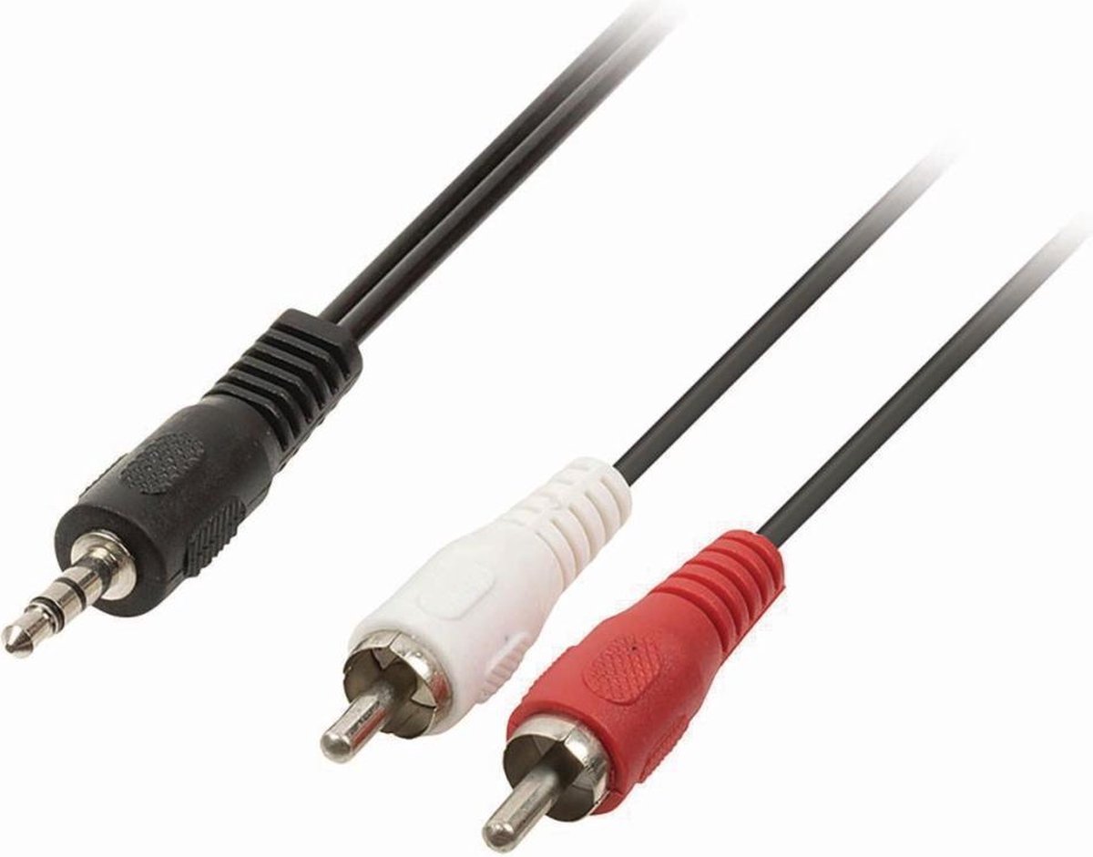 Nedis CAGP22200BK100 Stereo-audiokabel 3,5 Mm Male - 2x Rca Male 10 M Zwart