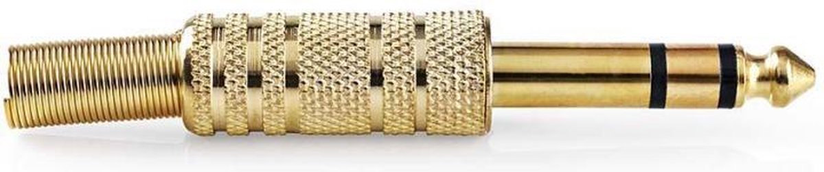 Nedis CAVC23901GD Jack-stereoconnector 6,35 Mm Male 25 Stuks Goud