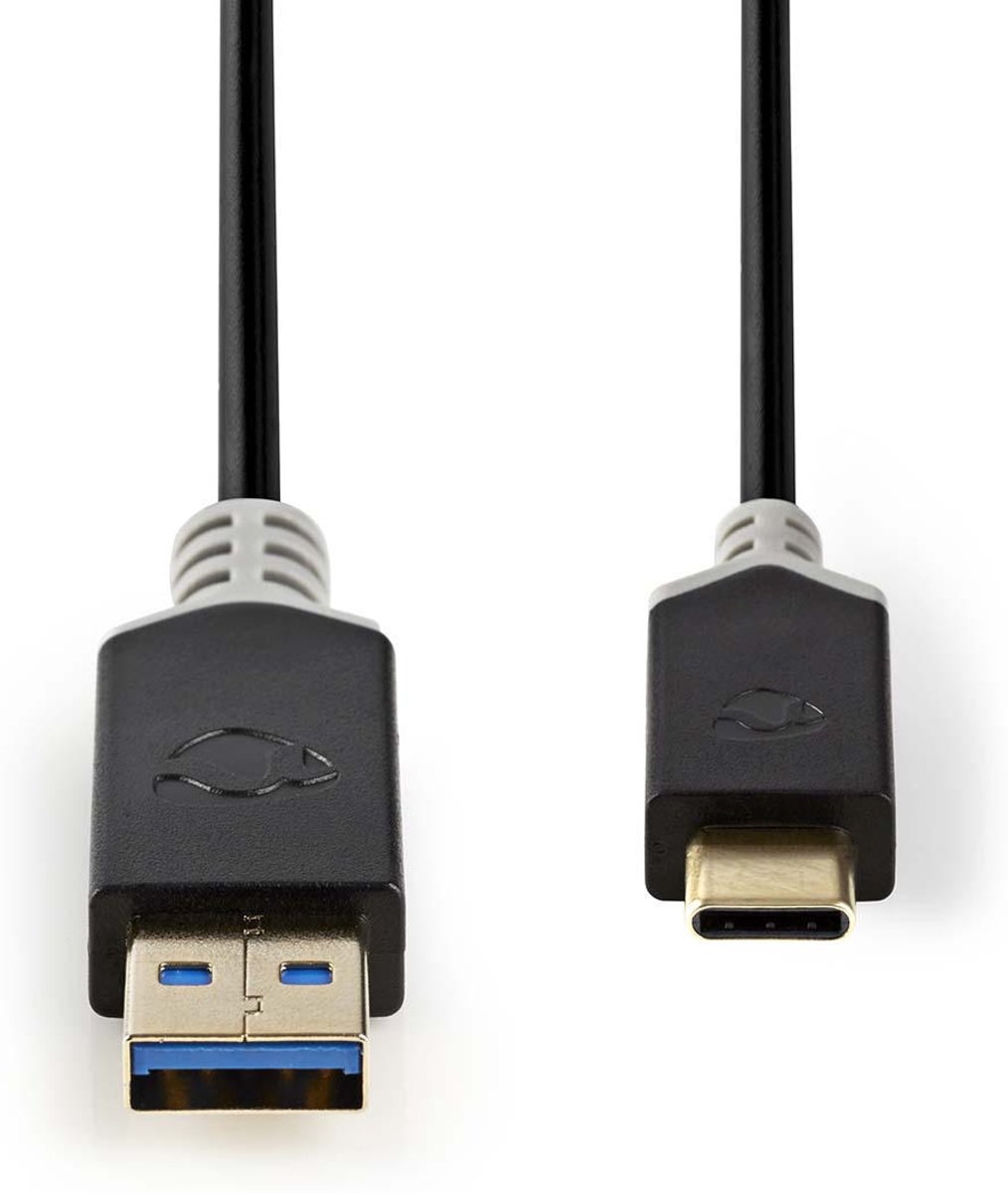 Nedis CCBP61600AT10 USB-kabel 1 m 3.2 Gen 1 (3.1 Gen 1) USB B USB A Antraciet