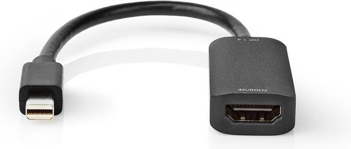 Nedis CCGP37654BK02 Mini-displayport - Hdmi™-kabel 1.4 Mini-displayport Male - Hdmi™-uitgang 0,2 M Zwart