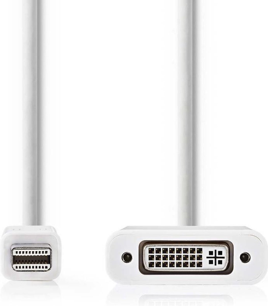 Nedis CCGP37750WT02 Mini-displayport - Dvi-kabel Mini-displayport Male - Dvi-d 24+1-pins Female 0,2 M Wit