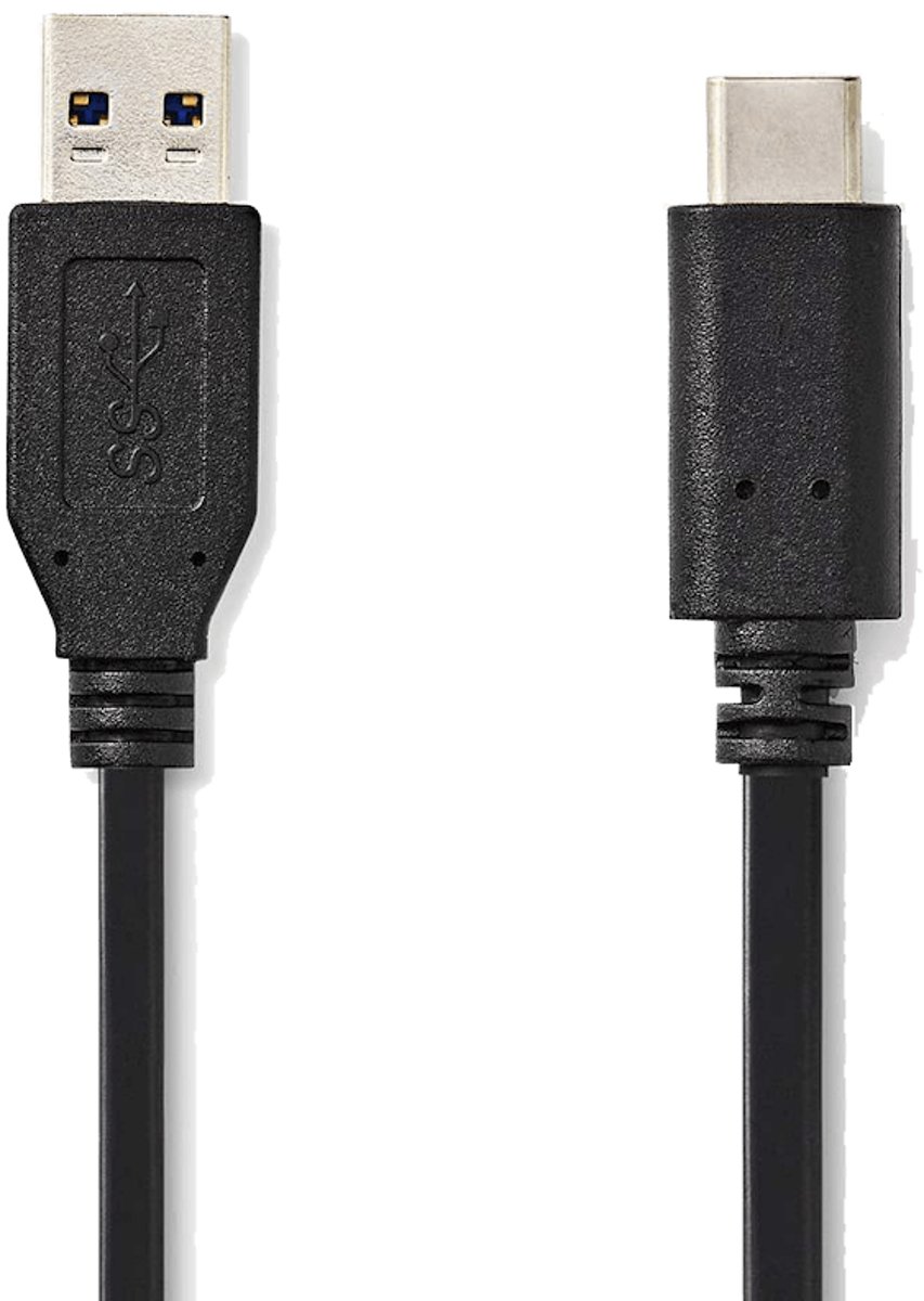 Nedis CCGP61650BK10 USB-kabel 1 m 3.2 Gen 2 (3.1 Gen 2) USB A USB C Zwart