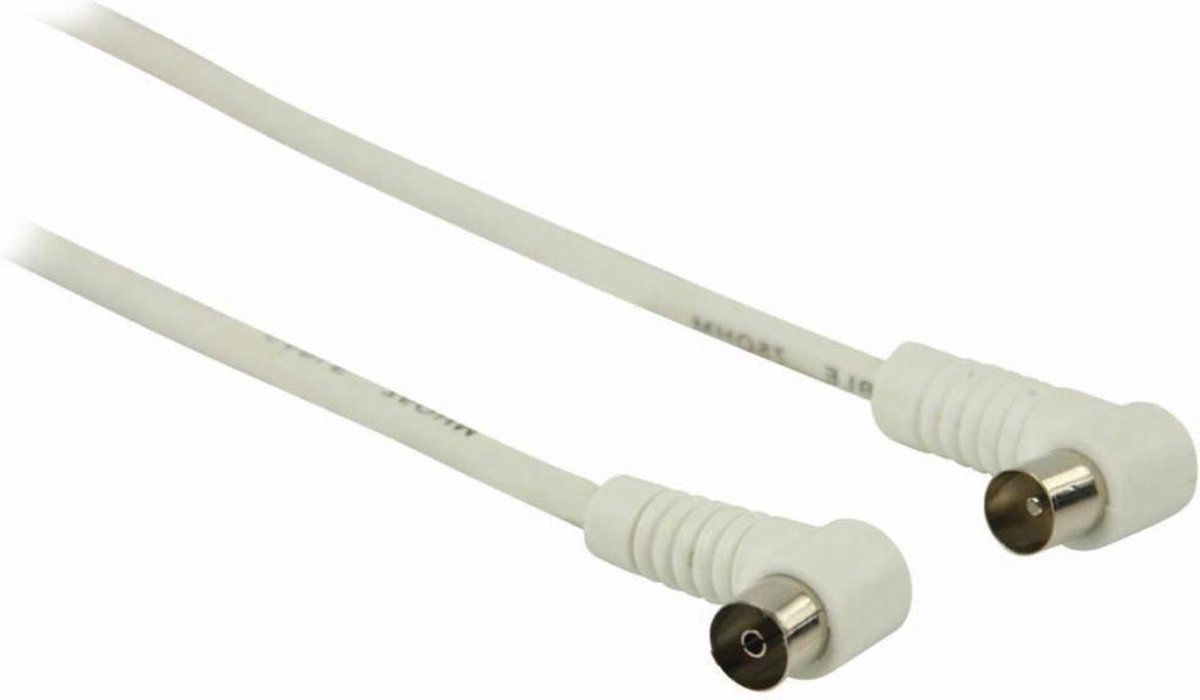 Nedis CSGP40100WT15 Coaxkabel 90 Db Iec (coax) Male Haaks - Iec (coax) Female Haaks 1,5 M Wit