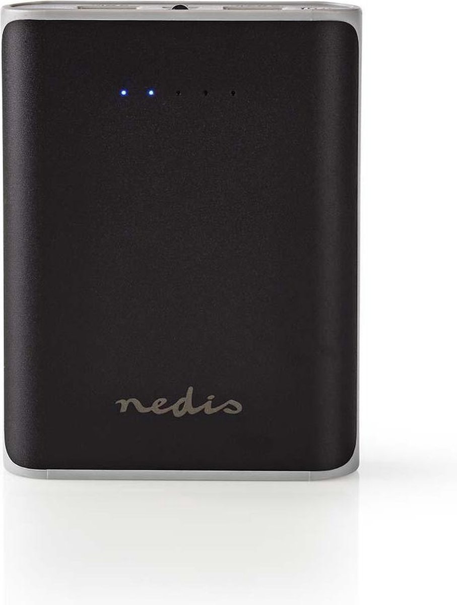 Nedis Powerbank met 2 USB-A poorten (max. 3,1A) - 10.000 mAh / zwart