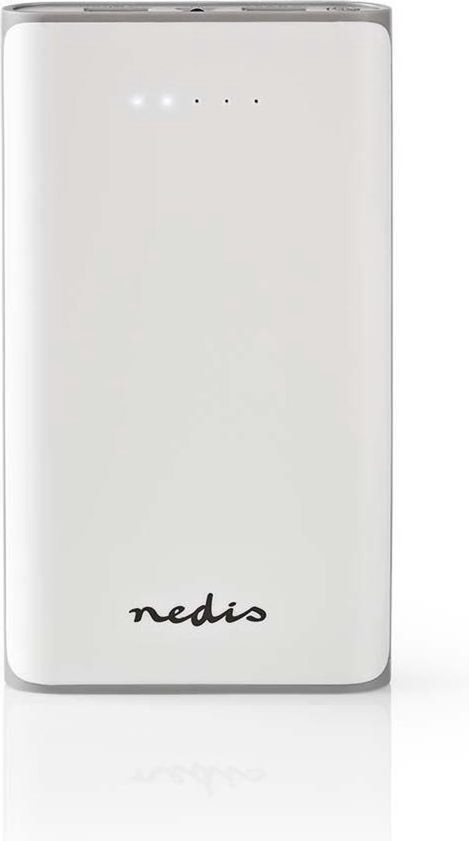 Nedis Powerbank met 2 USB-A poorten (max. 3,1A) - 15.000 mAh / wit