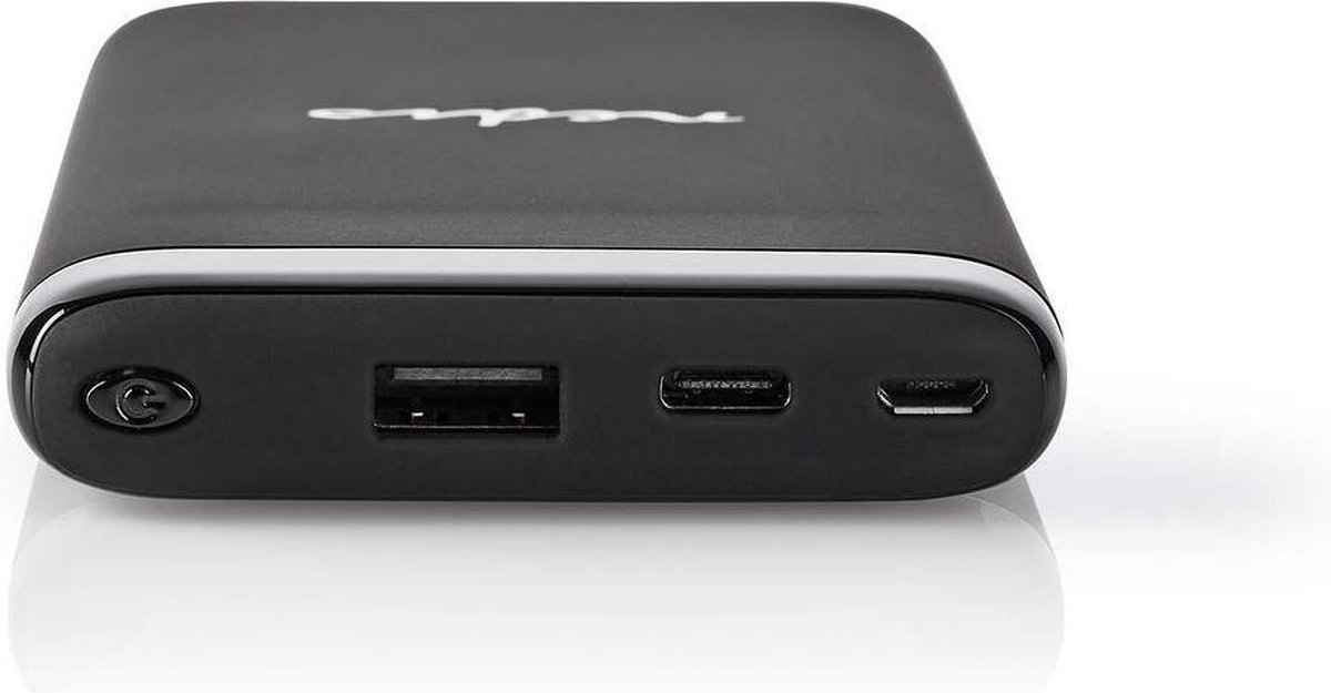 Nedis Premium Powerbank met USB-A en USB-C poort (max. 5,4A) - 10.000 mAh / zwart