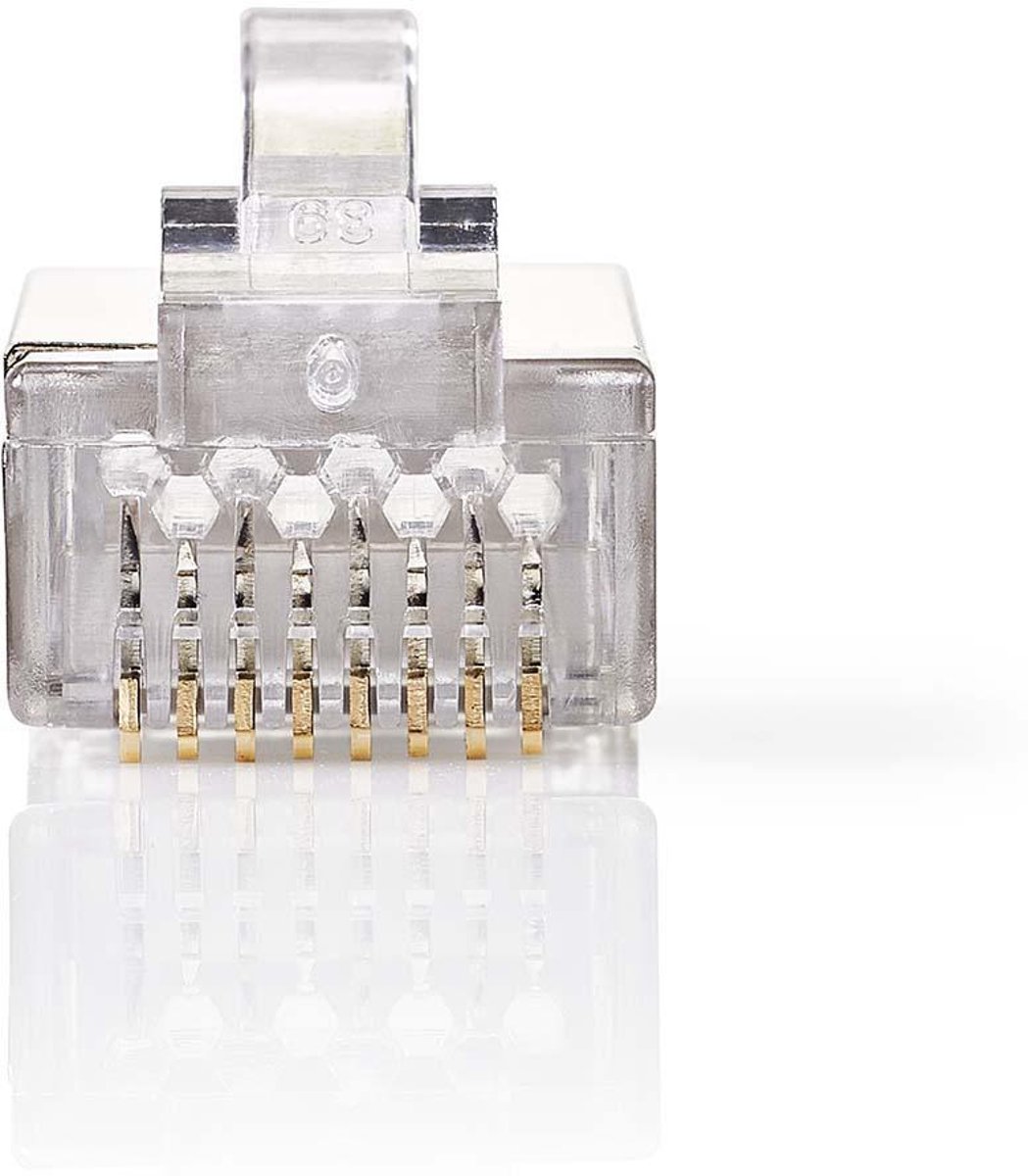 Nedis RJ45 krimp connectoren voor F/UTP CAT6 netwerkkabel (flexibel) - 10 stuks