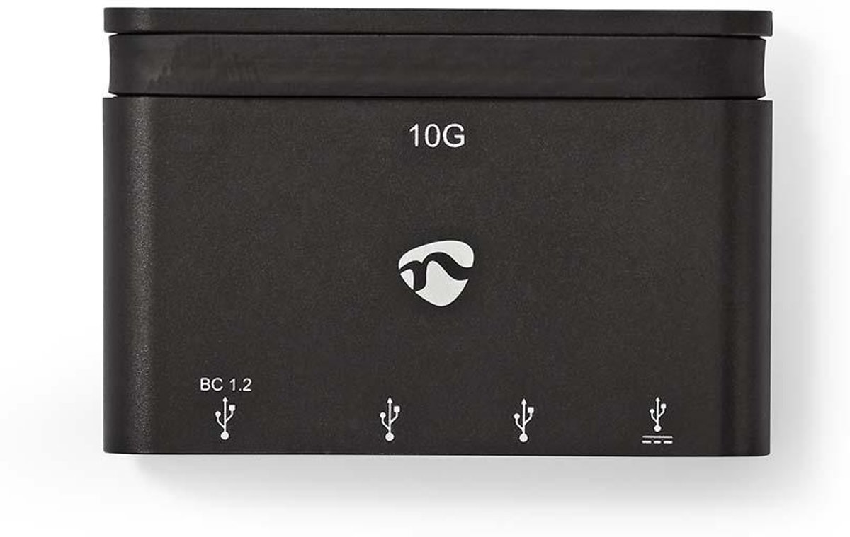 Nedis TCARF250BK Computer Hub Usb-c™ 2x Usb-c™ / 2x Usb 3.0 (10 G) Voeding: 100 W Zwart