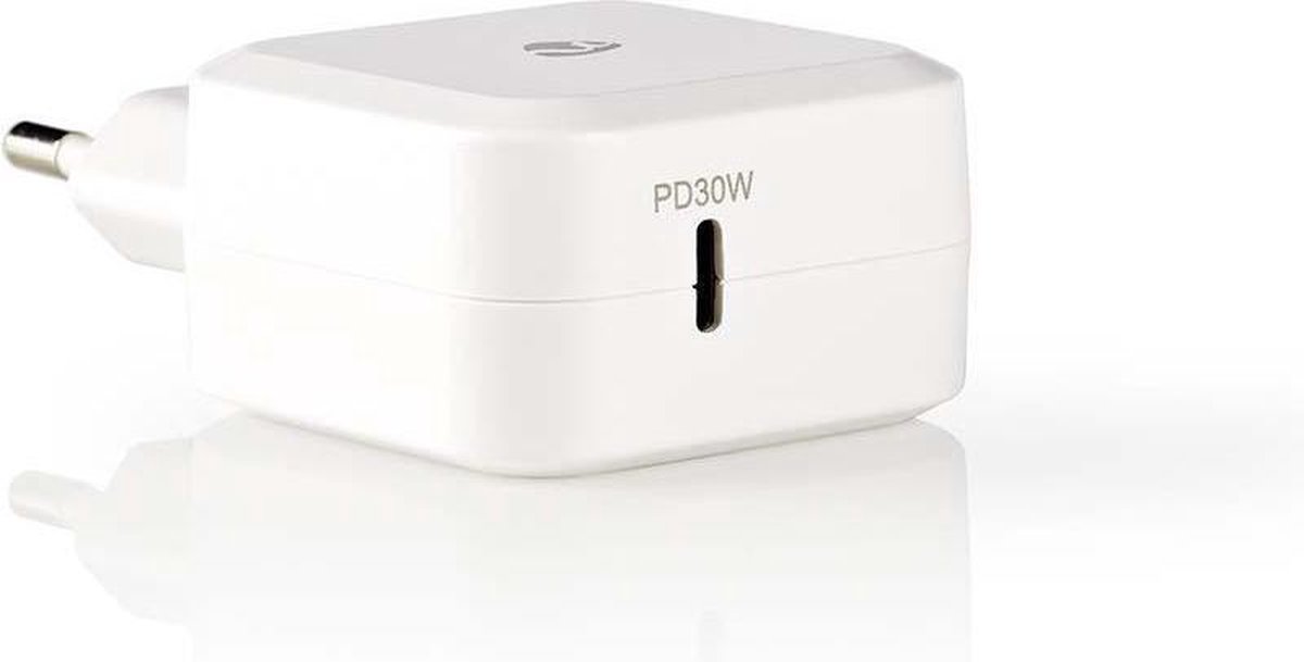 Nedis thuislader met 1 USB-C PD poort - 30W / wit