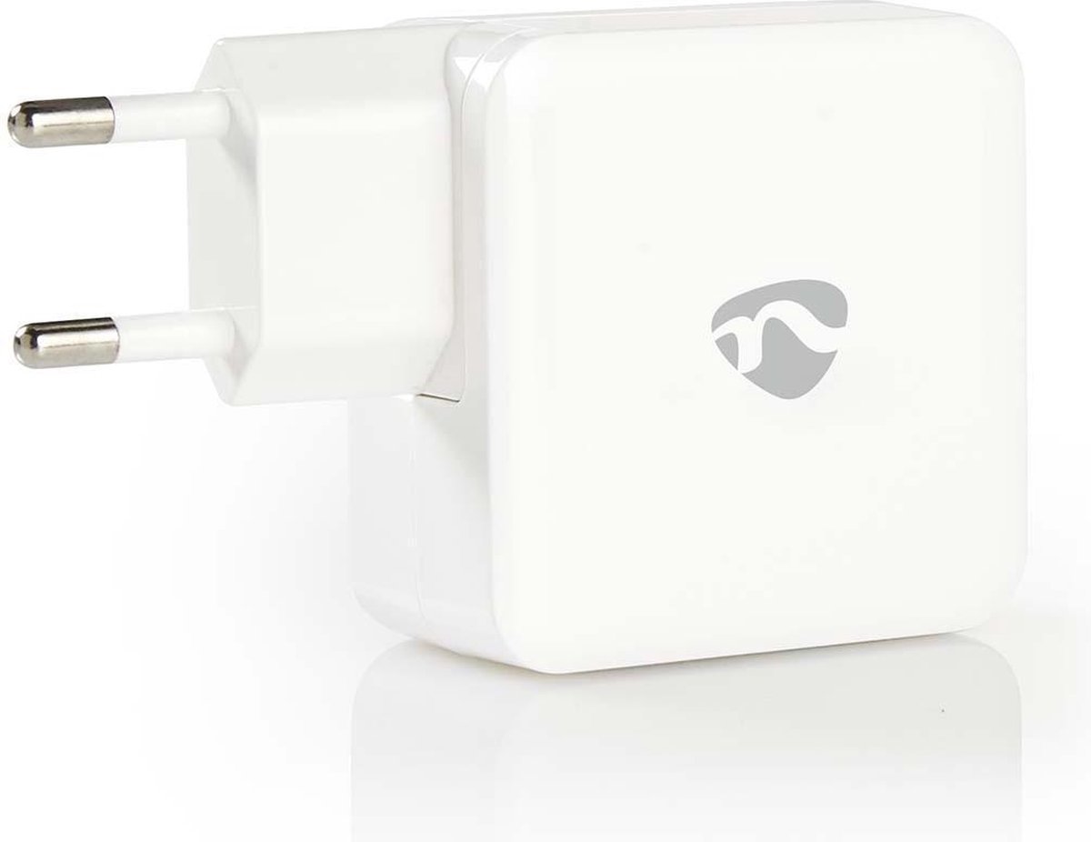 Nedis thuislader met 1 USB-C en 1 USB-A poort - Smart IC - 4,8A / wit