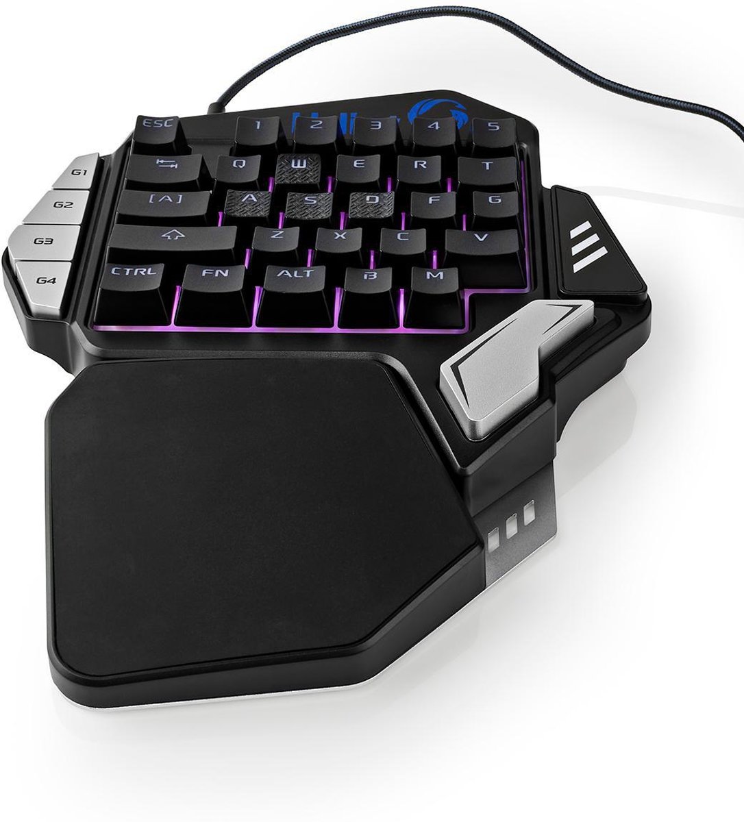 Single-Handed Gamingkeyboard  RGB-Verlichting  33 Programmeerbare Toetsen