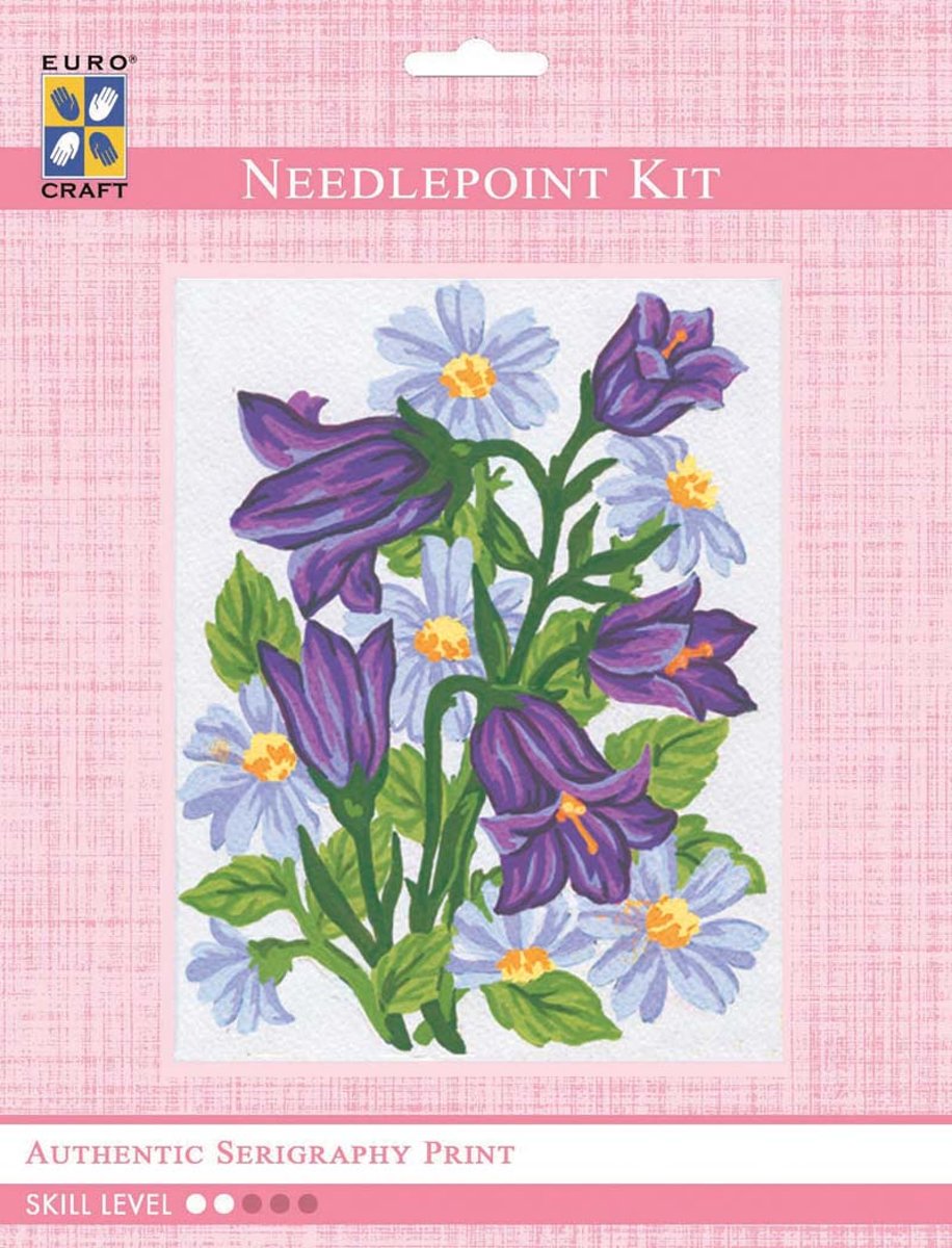 3041K - Eurocraft NEEDLEPOINT KIT 14x18cm Bluebells