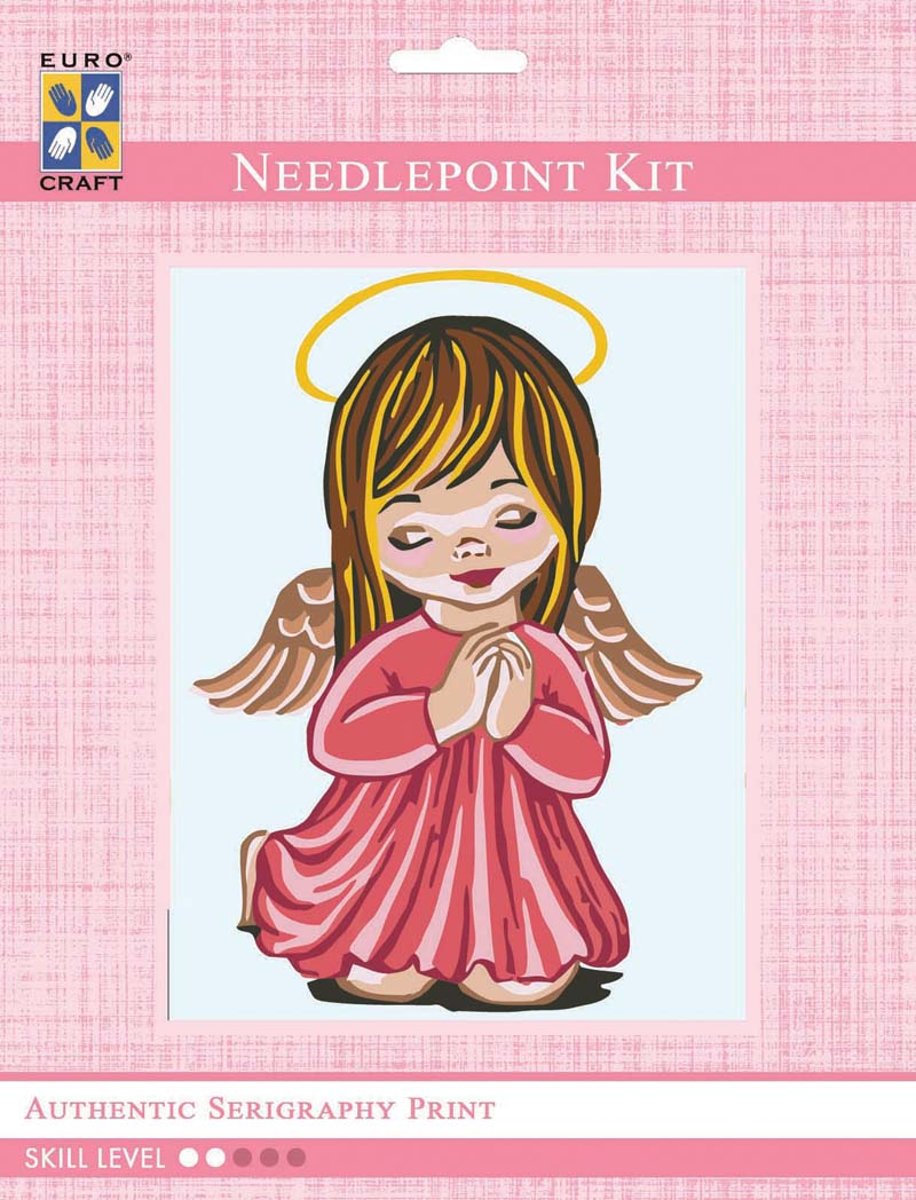 3202K - Eurocraft NEEDLEPOINT KIT 14x18cm Angel Girl Praying