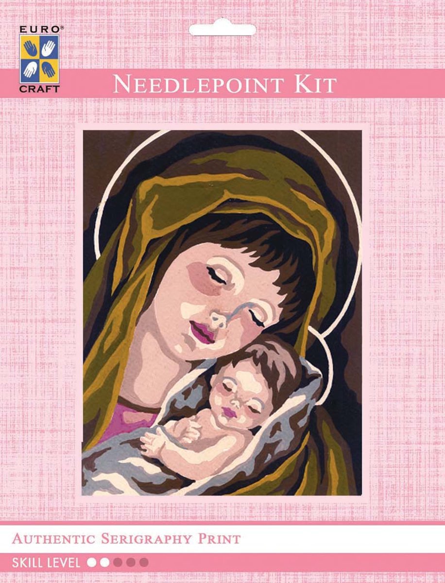 3217K - Eurocraft NEEDLEPOINT KIT 14x18cm Madonna & Child I