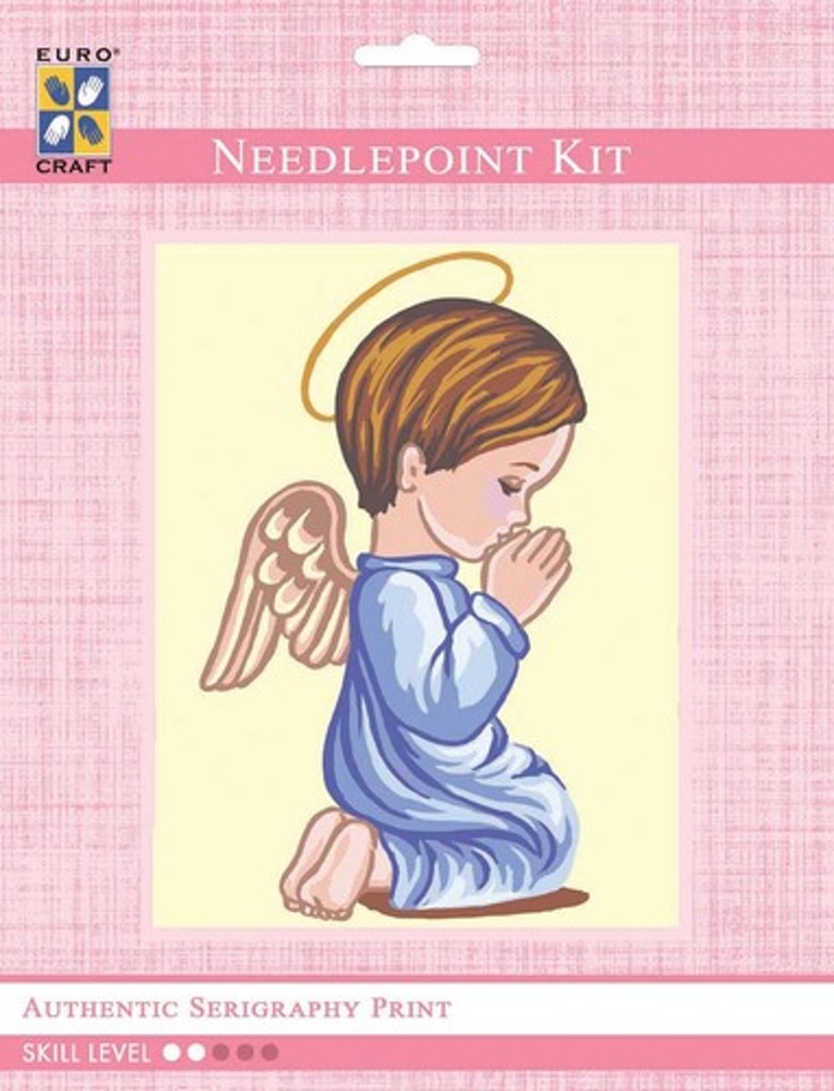 3301K - Eurocraft NEEDLEPOINT KIT 14x18cm Angel Boy Praying Silhouette