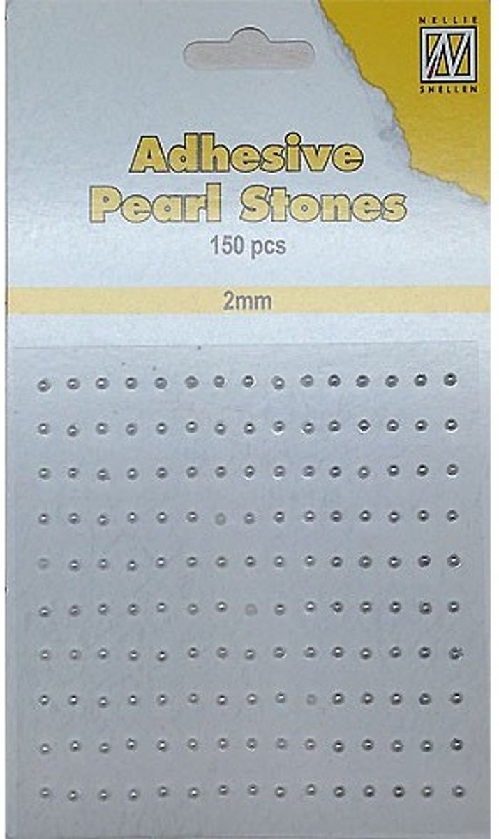  s Choice  Plak parels 2 milimeter Wit - Ivoor - Zilver