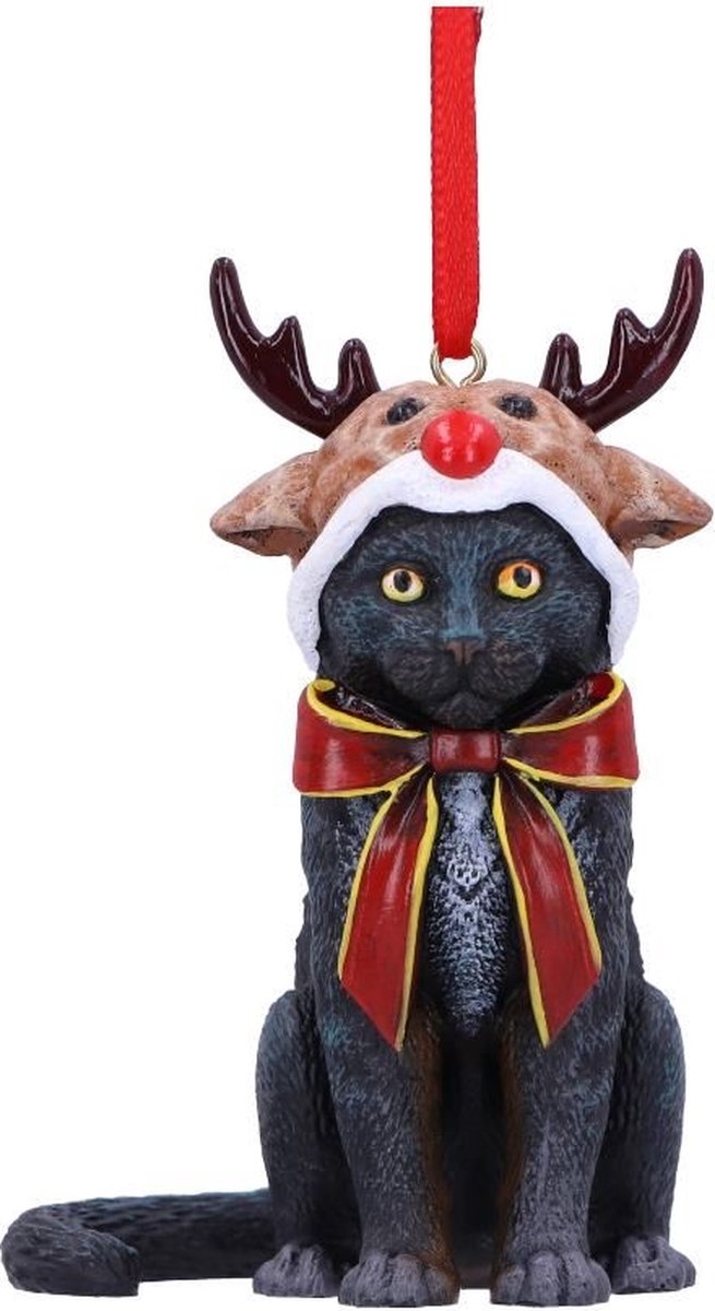 Nemesis Now Kerstbal Reindeer Cat Multicolours