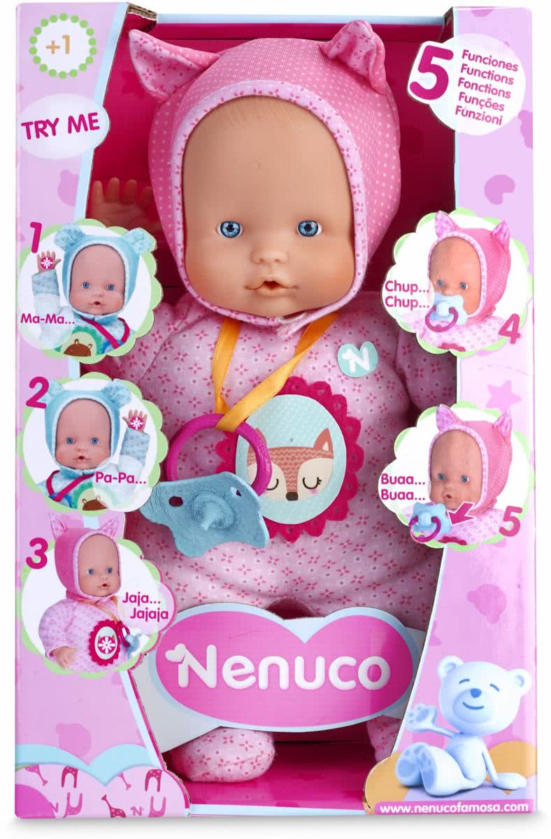 Pop Nenuco soft met 5 functies roze 30 cm