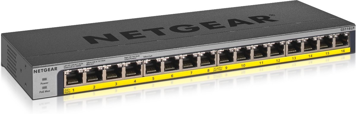 16PT POE/POE+GIGABIT UNMANAGED SWCH