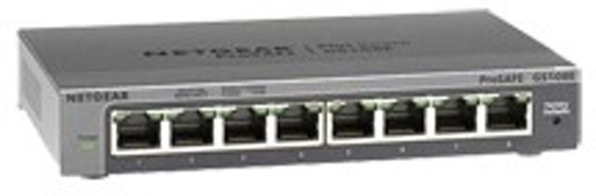 Netgear GS108E Beheerde netwerkswitch Gigabit Ethernet (10/100/1000)