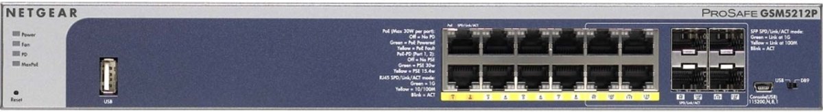 Netgear ProSAFE GSM5212P - Switch