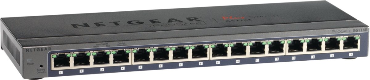 Netgear netwerk-switches GS116E