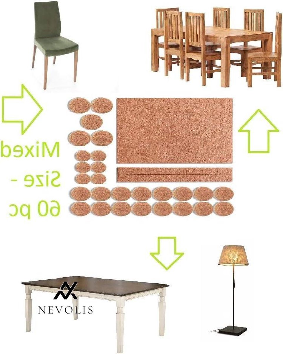   Premium Furniture Felt Pads - Floor Protector Pads Scratch Protection Chair Sofa Table Bench Glass Wood Tabletop .