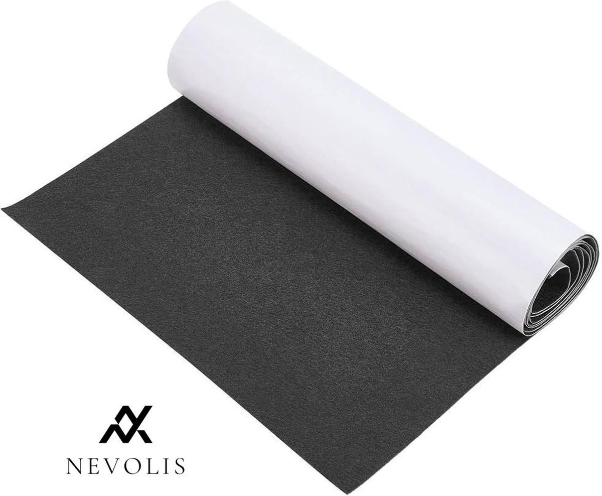   Self-Adhesive Felt Mat 40 x 220 cm - Box Coaster Drawer Mat Photo Frame Chair Legs - 1 mm Thick Black .