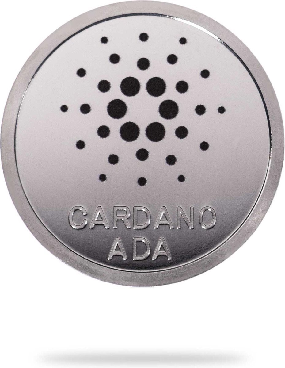   - Cardano-munt zilver - cryptotoken - fysieke munt