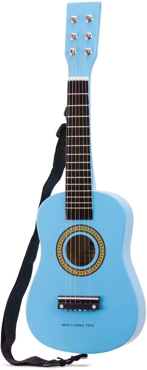 New Classic Toys - Speelgoed Gitaar met Draagriem - Blauw