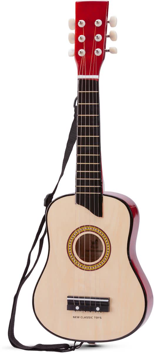 New Classic Toys - Speelgoed Gitaar met Draagriem - Naturel