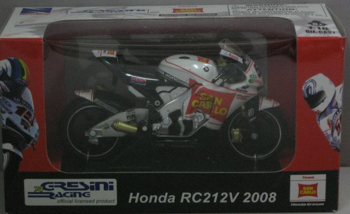 Honda RC212V S. Nakano 1:18 NewRay Wit / Rood / Zwart 67243