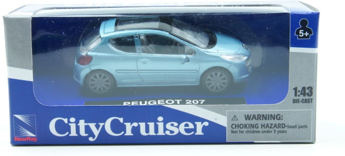 New Ray peugeot 207 Blauw 1/43