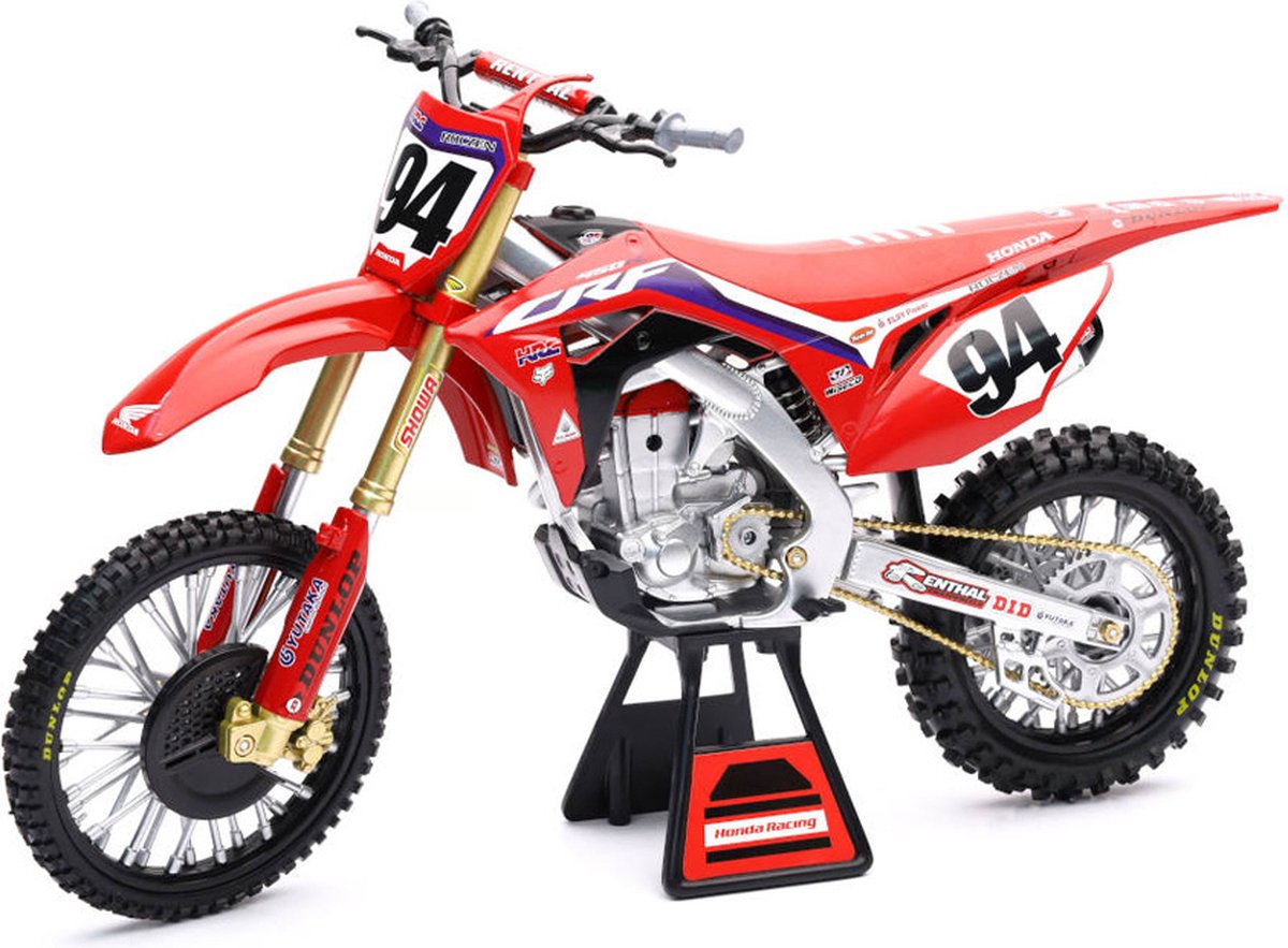 NewRay - Ken Roczen Team HRC Honda CRF450 Replica Mini Crossmotor - 1/6 Schaalmodel - 49693