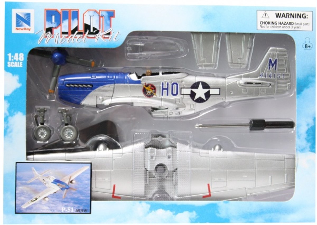 Newray 1:48 vliegtuig kit p-51