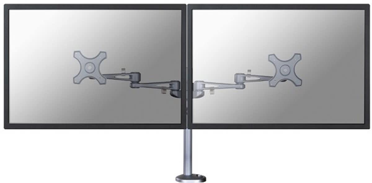 Newstar FPMA-D935DG - draai- en kantelbare monitorarm - geschikt voor monitoren t/m 27 inch - zilver