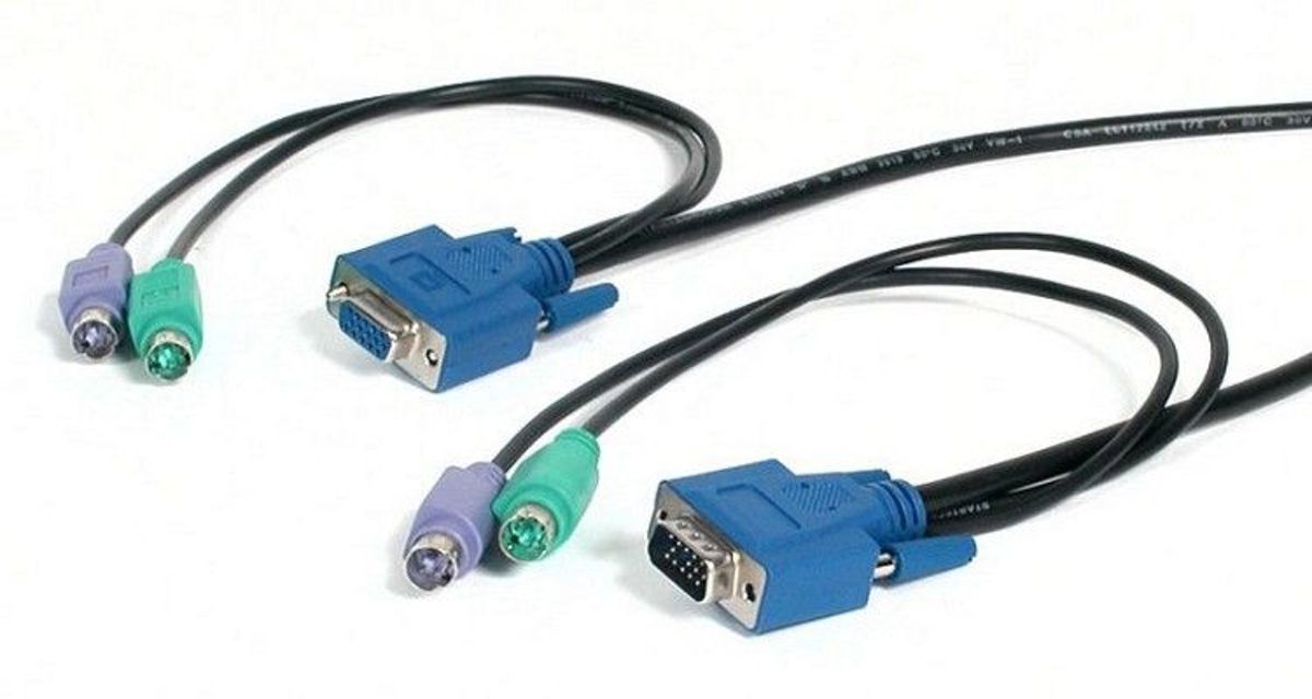 StarTech.com 25 ft. PS/2 Ultra-Thin 3-in-1 KVM Cable