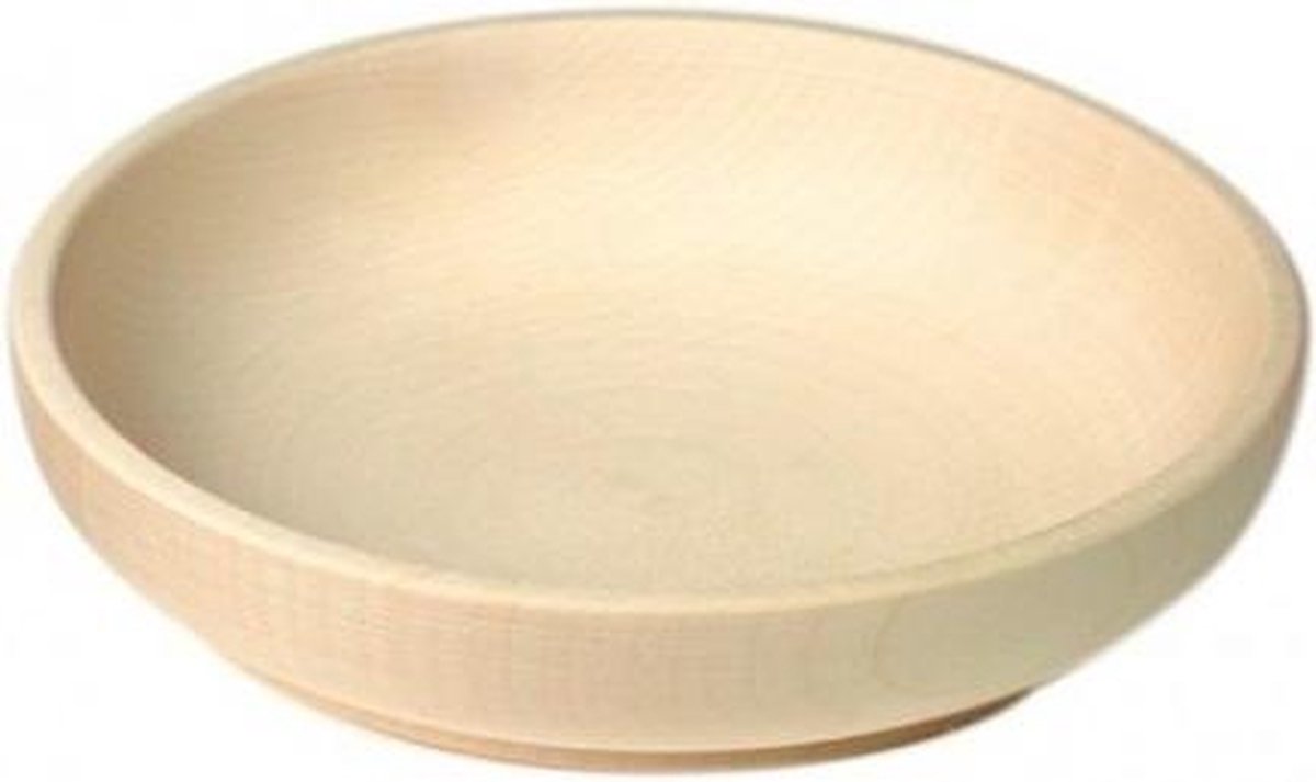 ronde schaal 12 cm blank hout