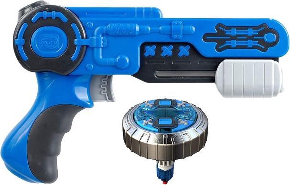 tol blaster Spinner Mad Megawave blauw/zwart 2-delig