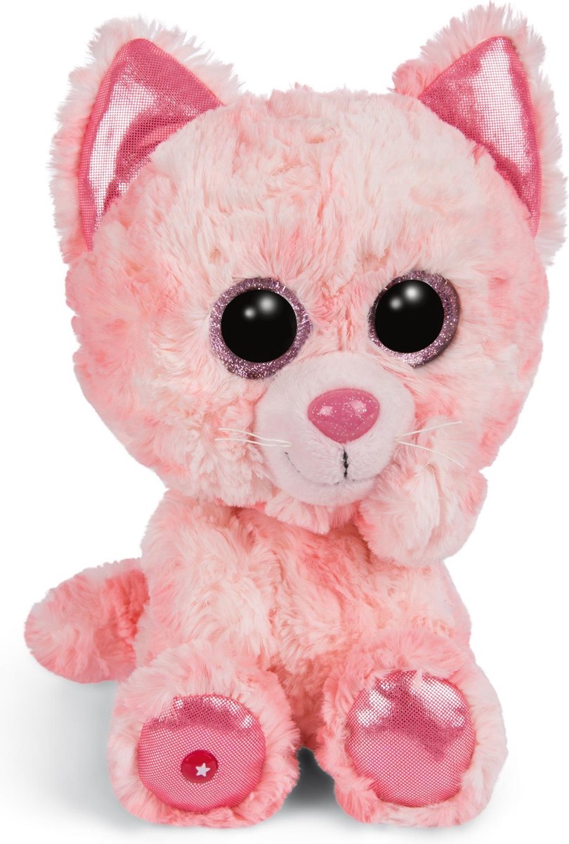 Nici Knuffel Glubschis Kat Junior 25 Cm Pluche Roze