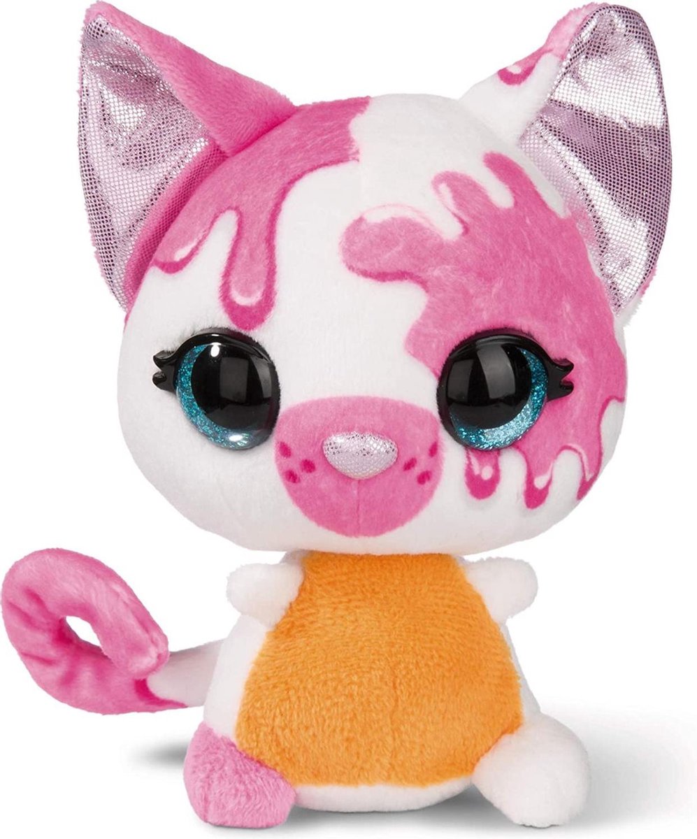 Nici Knuffel Kat Junior 12 Cm Pluche Roze/oranje